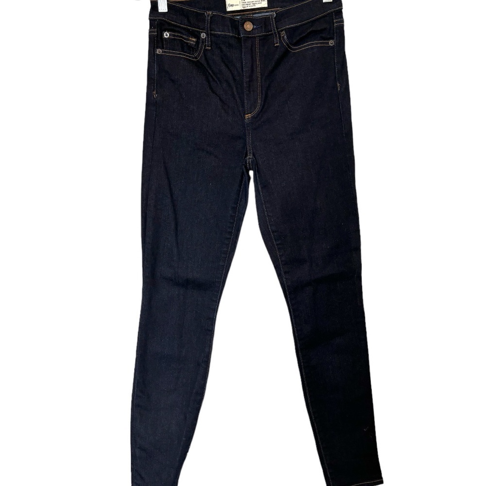 GAP True Skinny High Rise Jeans Size 27R Dark Wash NWOT - Picture 4 of 8